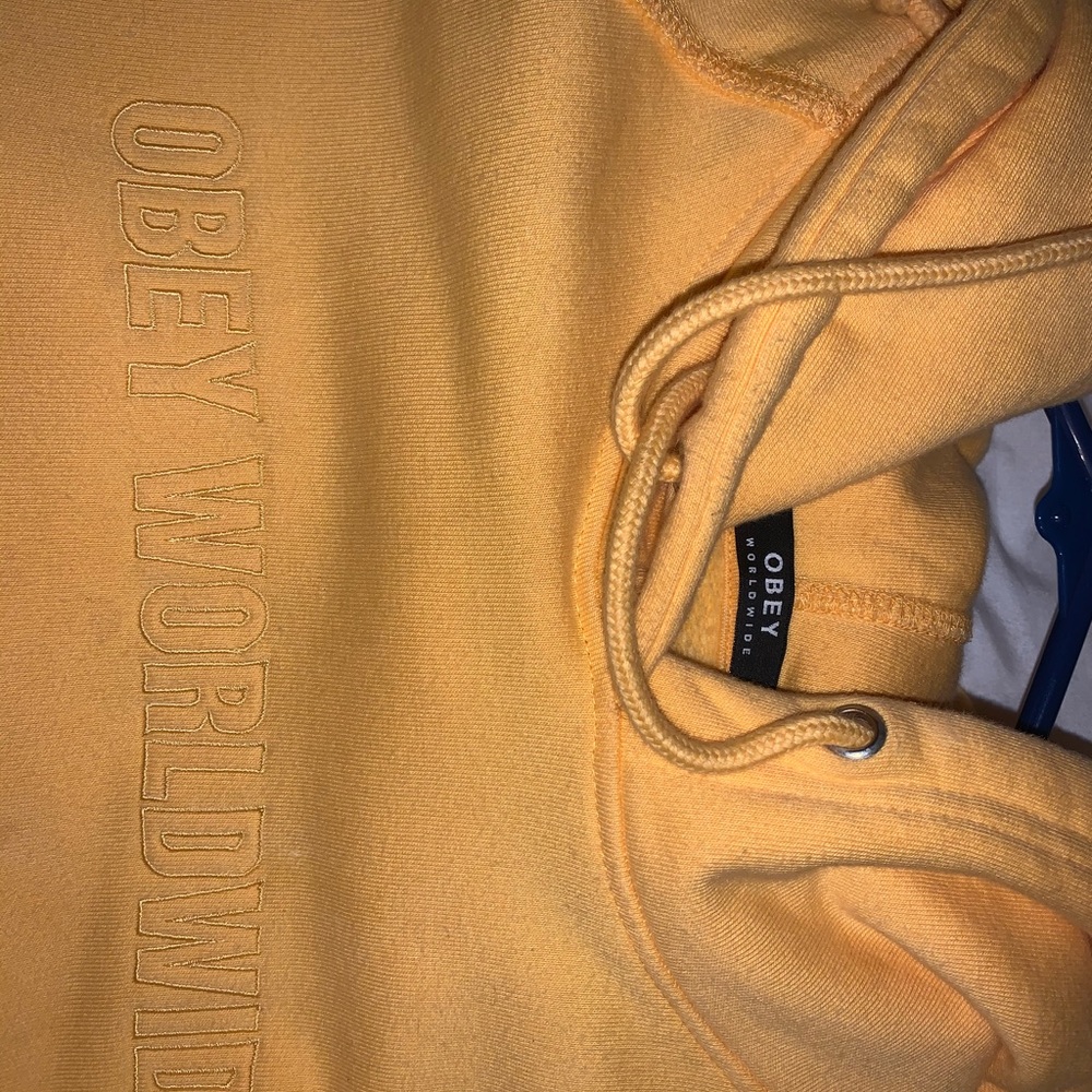Yellow obey hoodie